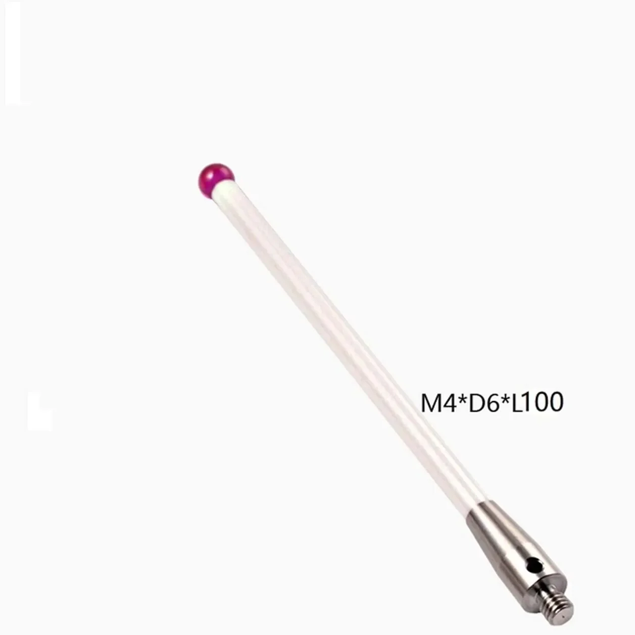 1pc 5/6mm OD M4 L100 threadruby Head Ceramic Styli Rod 3D Three Dimensional Gauge Meter Coordinate Measuring Machine CMM Tip Pro