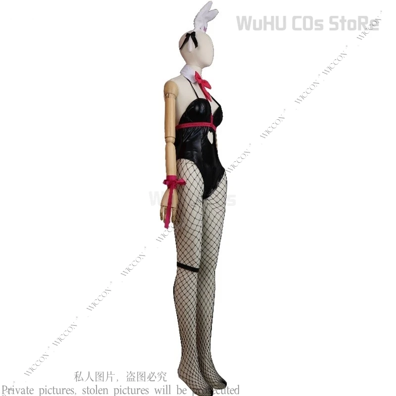 Costume Cosplay con foro di coniglio Bunny Girl Adult Women body tuta di coniglio Sexy Halloween Carnival Party Idol Vtuber gioco di ruolo