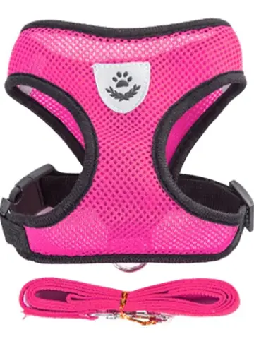 Cat Harness Vest Walking Lead Leash For Puppy Dogs Collar Polyester Adjustable Mesh Dog Harness For Small Medium Pet Accessories