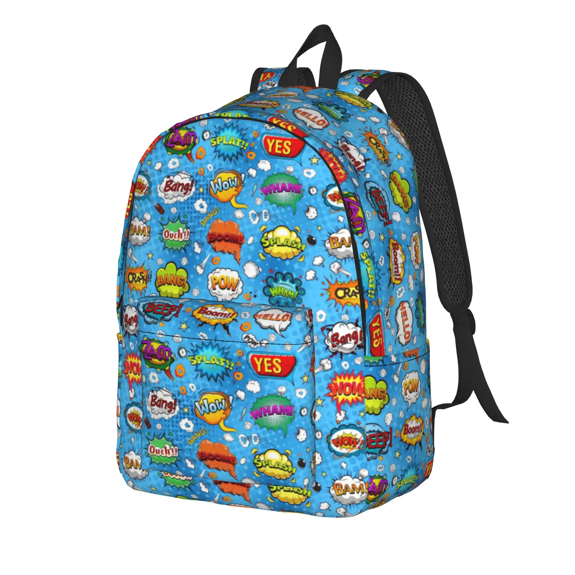 Comic Speech Bubbles   () Backpack  Kawaii Backpacks Women College Lightweight School Bags Designer Rucksack