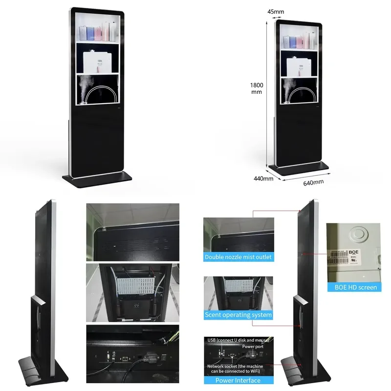 Big Coverage Commercial Spa Shop Hotel Large Area LCD Touch Screen Display Scenting System Air Diffuser for Advertising
