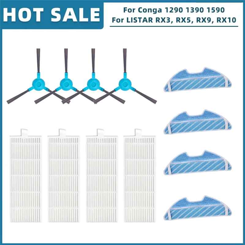 

GTBL For LISTAR RX3, RX5, RX9,RX10 Replacement Parts Accessory Filter Side Brush Mop Replacement Parts