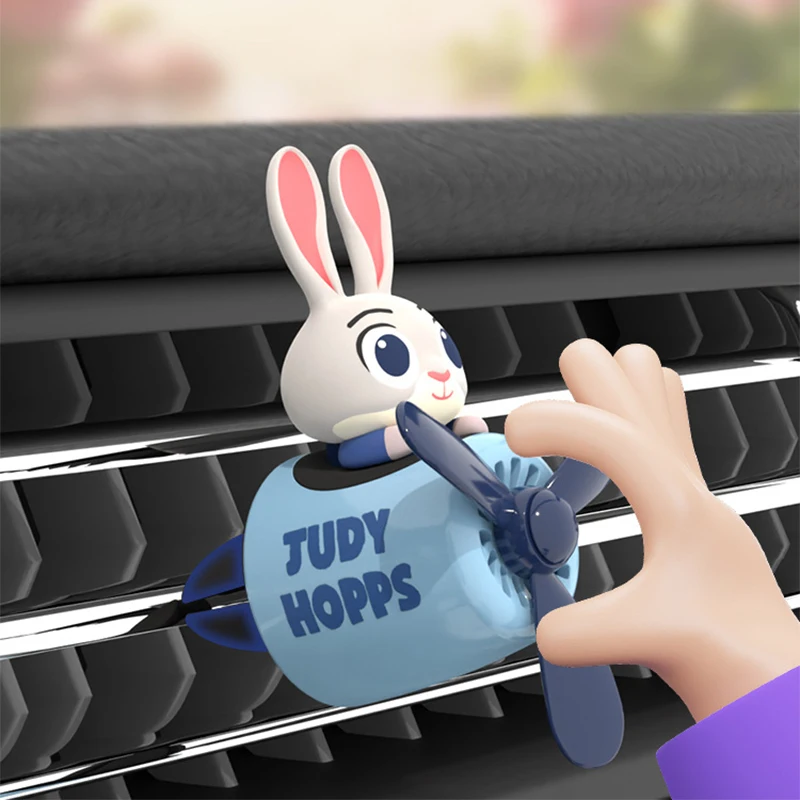 Disney Zootopia Judith Laverne Hopps Car Aromatherapy Kawaii Anime Cartoon Aircraft Toys Akcesoria do dekoracji samochodu