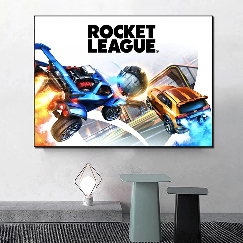 Vintage Home Decoration Rocket League Logo Poster and Prints Canvas Painting  Wall Art Pictures for Living Room  Cuadros