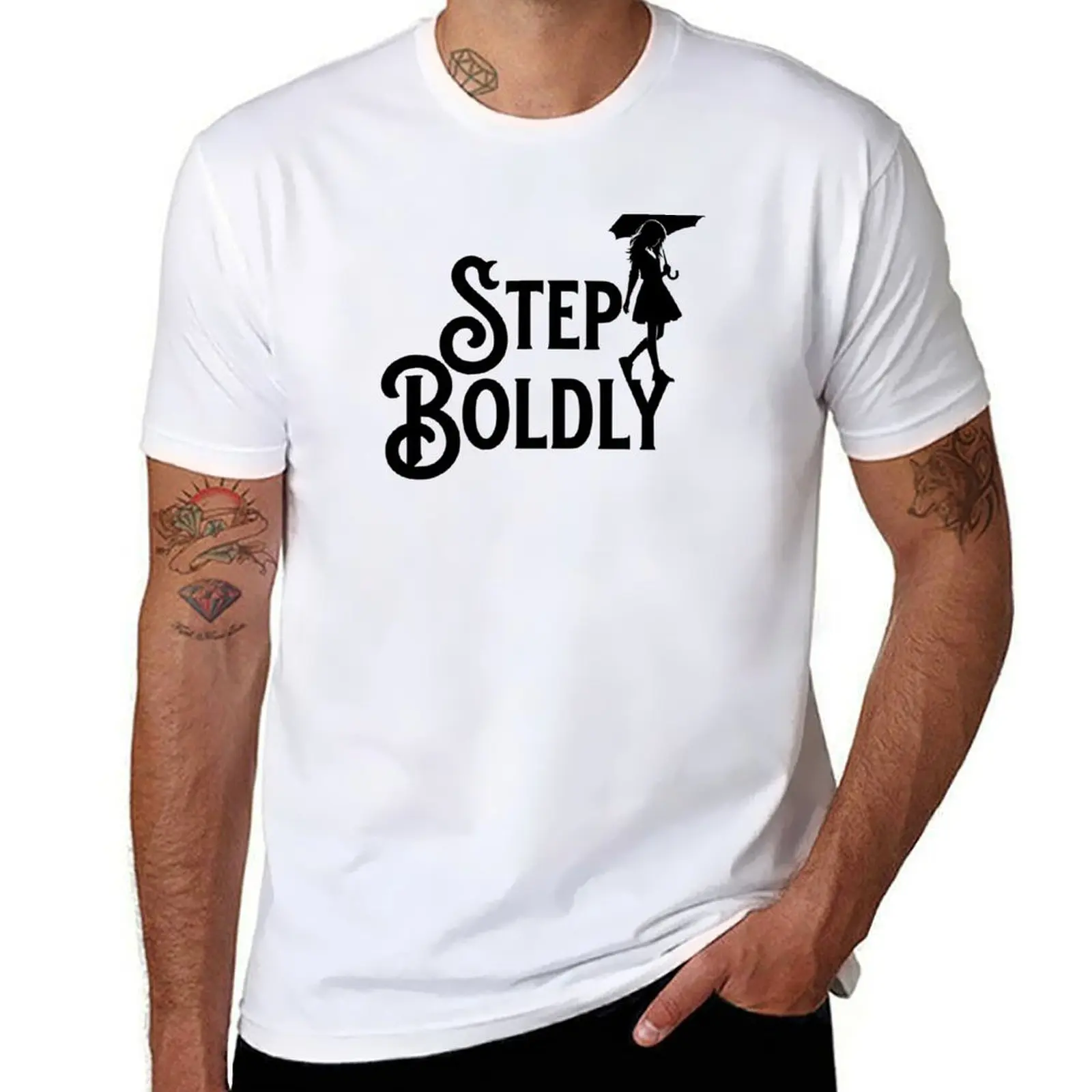 

Nevermoor Book Series - Step Boldly T-Shirt hippie clothes luxury designer man clothes croswit shirt man mens shirts graphic tee
