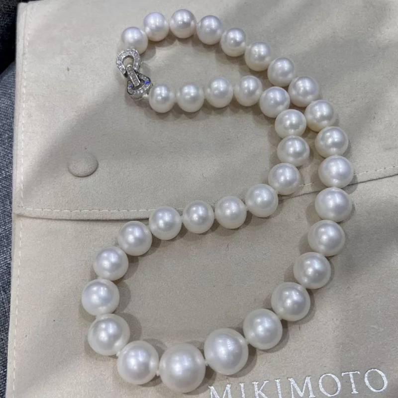 

Classic Huge 12-13mm South Sea White Pearl Necklace 18"