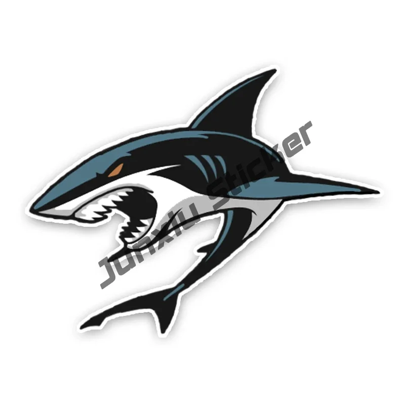 Cartoon Graffiti Die Cut Shark Decal Shark Decoration Sticker Anime Car Accessories for JDM SUV Cars Racing Helmet Truck Decor