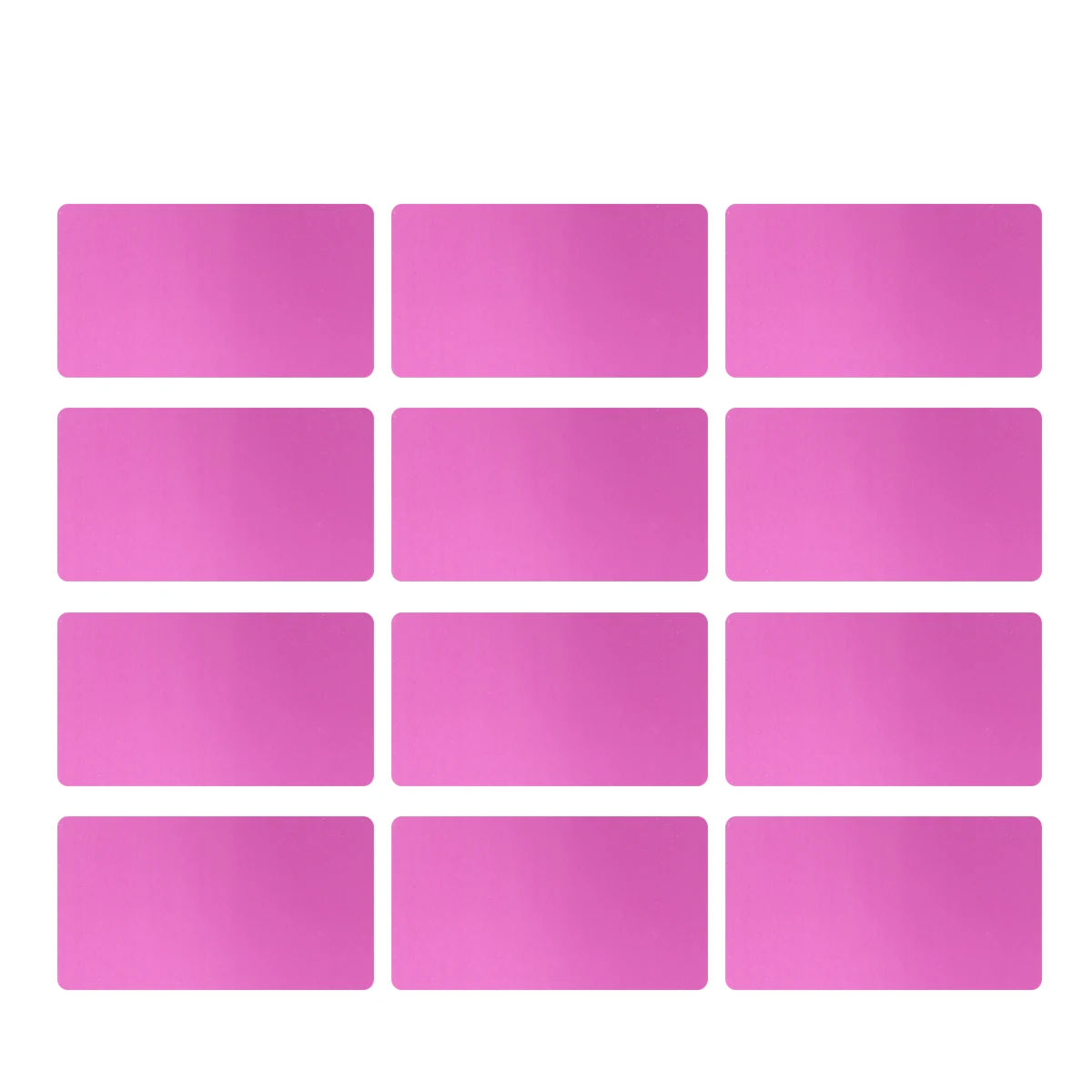 

50 Pcs Engraving Business Cards Aluminum Black Purple Blank Credit DIY Name Card Standard Size Round Corner Portable