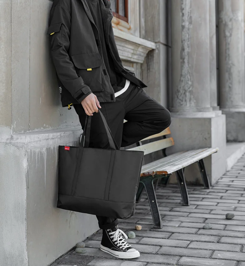 Bolsos de mano de estilo japonés para hombre, bolsos informales de lona con asa superior, bolsos de mano para hombre, bolso de compras, bolso impermeable, bolsos de mano de gran capacidad 가
