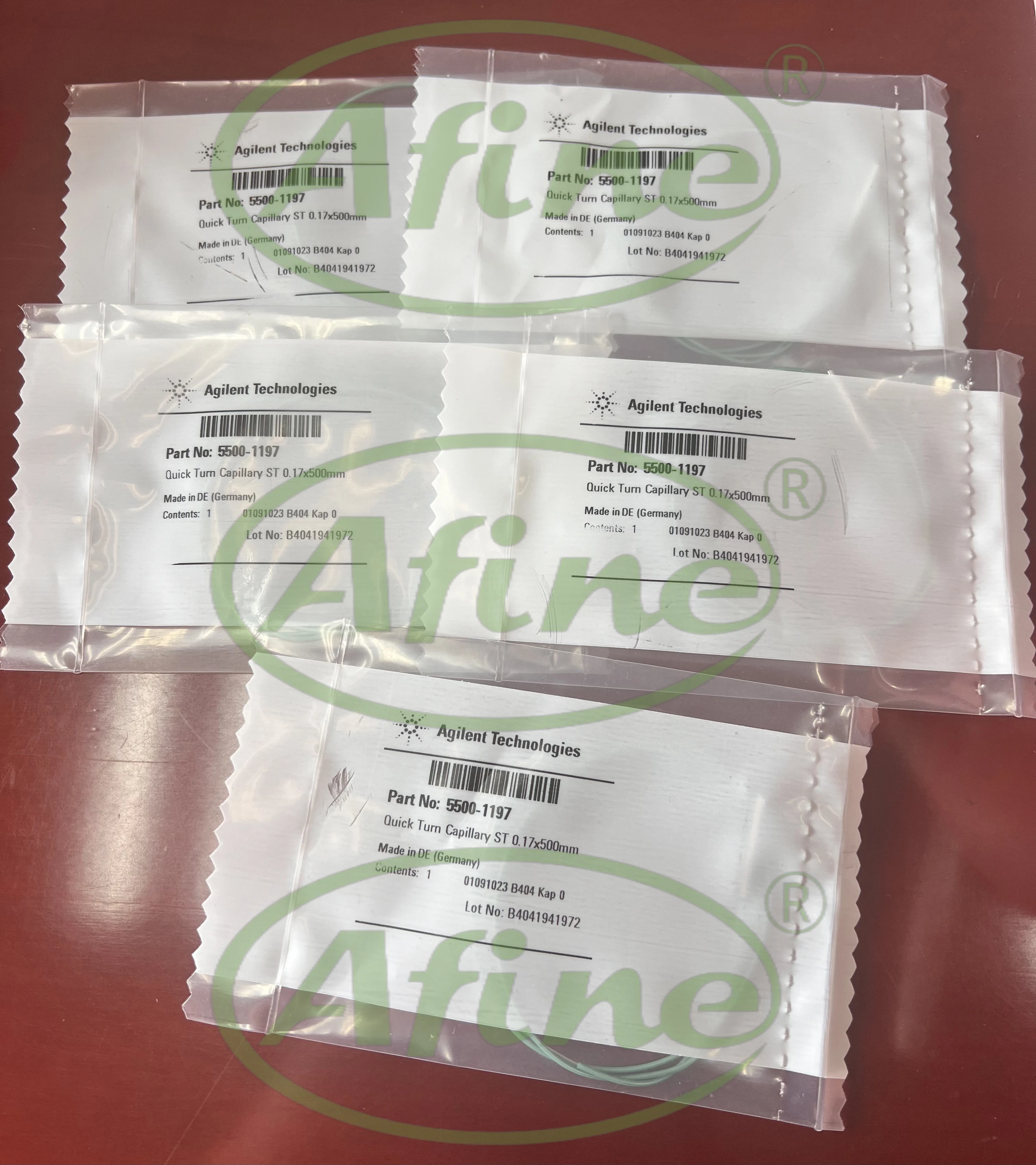 

AFINE Agilent Quick Turn SS Capillaries: 5500-1197 (0.17 x 500 mm), 5500-1235 (0.17 x 380 mm), 5500-1192 (0.12 x 500 mm)