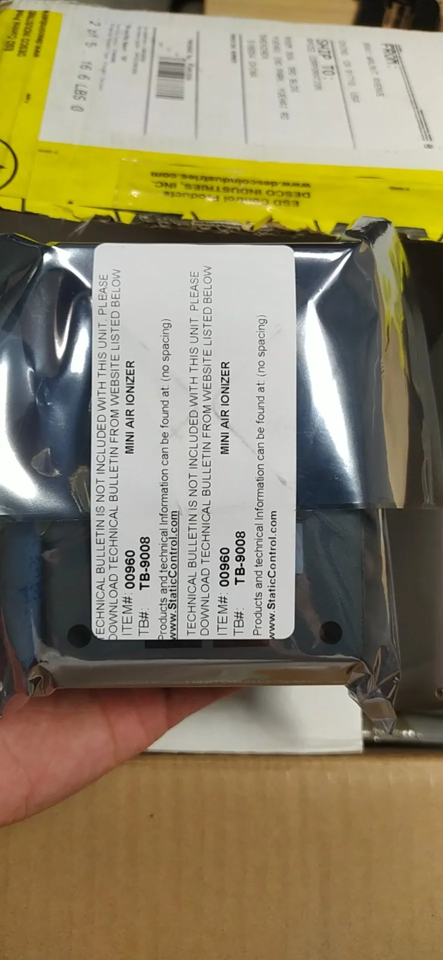 960 ion fan constant DC corona mode neutralizes static electricity, mini type