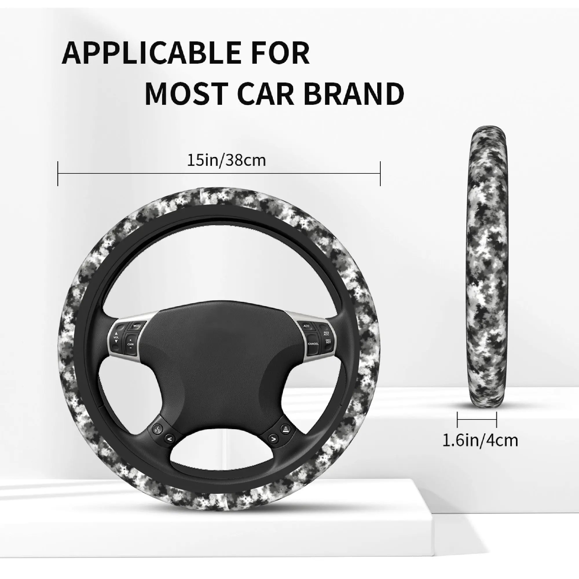 Camo Camouflage Car Steering Wheel Cover 38cm Anti-slip  Auto Steering Wheel Protector Elastische Car Accessories - view 5