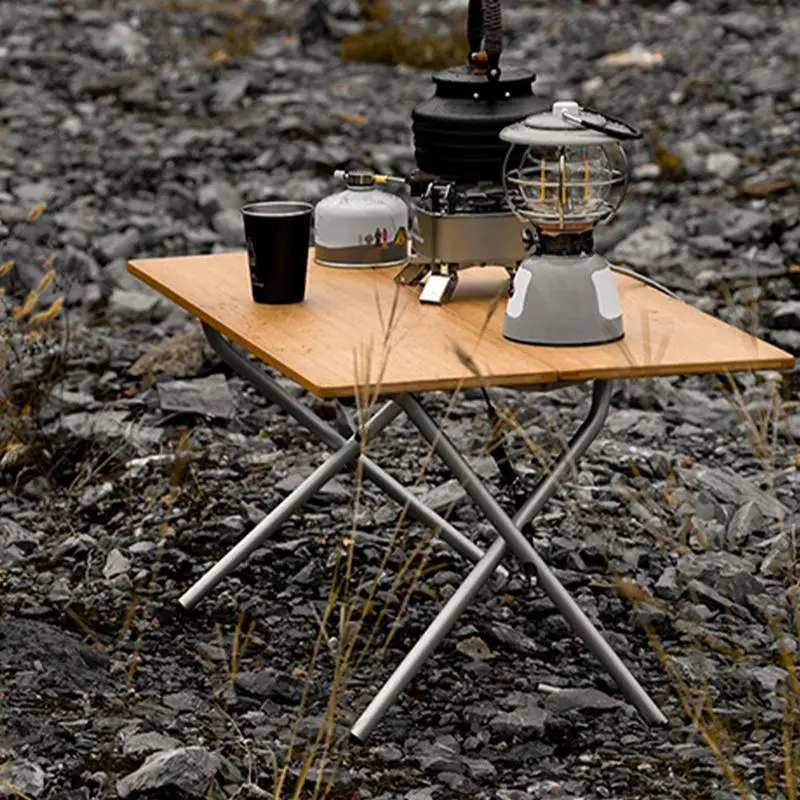 Camping Folding Portable Table 2/3 Fold Foldable Wooden Table Picnic Desk Cooking Coffee Table Dining Storage Tables For Camping