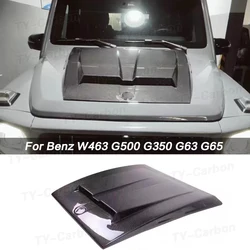 For Benz G class W463 G55 G63 G350 G500 High Quality Real Carbon Fiber Front Bumper Engine Hood Vent Cover FRP B Style2007-2016