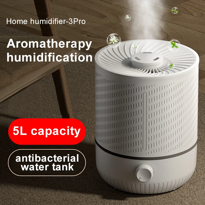 2024 NEW 5L Large Capacity High Fequency Humidifier Household Large Spray Air Humidifier Aromatherapy Machine For Home Office