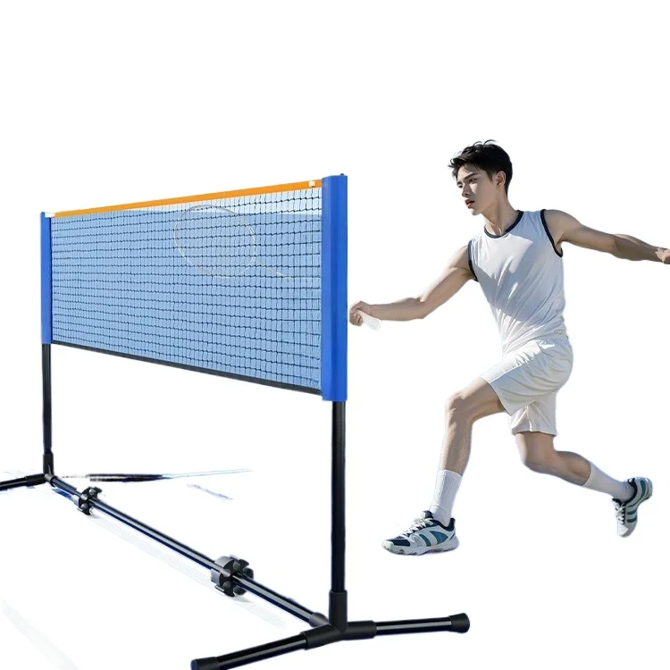 

Badminton grid frame portable folding standard net, partition block household simple mobile belt bracket