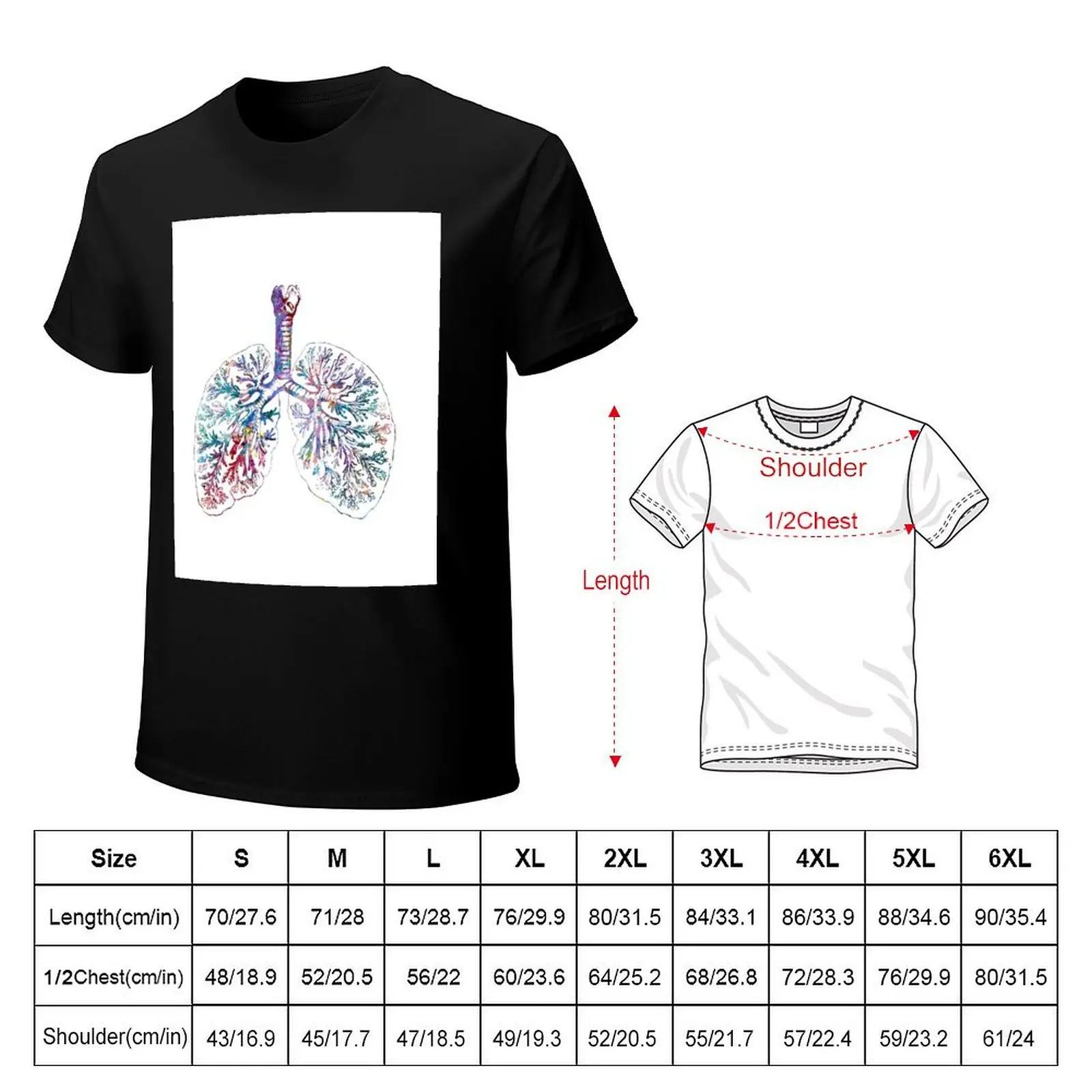 Anatomy of Human Lungs T-Shirt Minimal Art Print T-Shirt