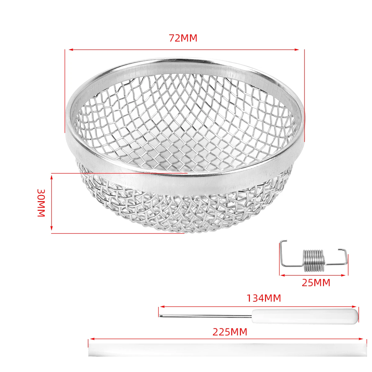 RV Furnace Ventilation Cover Insect Screen 2-Piece Set 2.8 X 1.3 inch Stainless Steel Mesh with Installation Tools.