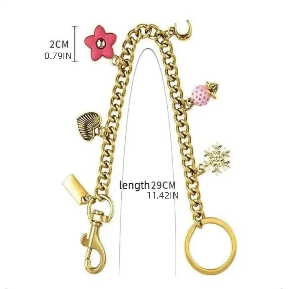 Ins Stijl Crossbody Messenger Bag Keten Zomer Veelzijdige Hangende Tas Hanger Bloemvorm Decoratie Tas Accessoires Sleutelhanger