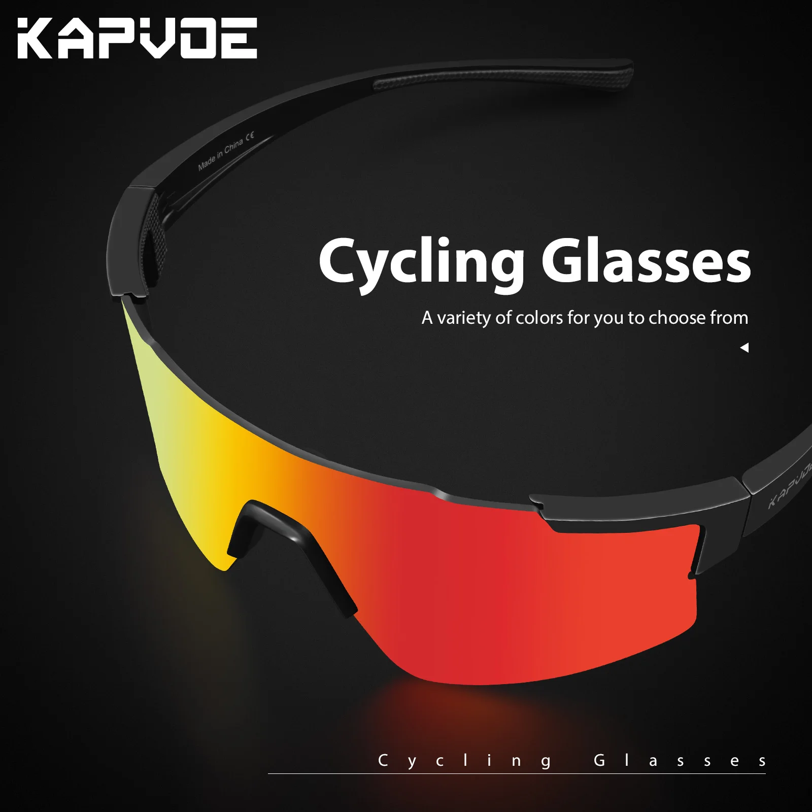 Kapvoe-Cycling Sunglasses for Man Driving Bicycle Photochromic Cycling Glasses Women Road Mountain Bike Outdoor Sport Goggles