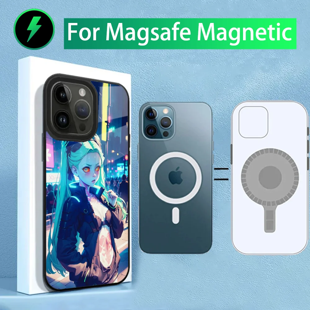 Rebecca C-Cyberpunk E-Edgerunners Phone Case For iPhone 15,14,13,12,11,Plus,Pro,Max Mini Magsafe Magnetic Wireless Charging