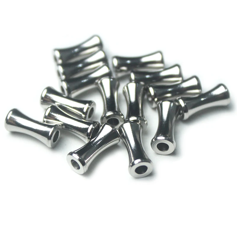 10PCS Stainless Steel Bamboo Joint Shape Beads Tube Bamboo Loose Beads For Jewelry Making DIY Bracelet Necklace Accessories