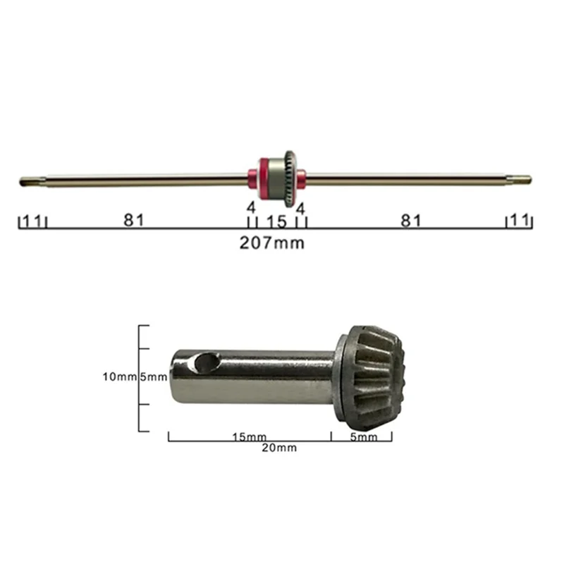 Metalen Achter Differentieel voor Feiyue FY01 FY02 FY03 FY04 FY05 FY06 FY07 FY08 1/12 RC Auto Upgrade Onderdelen Accessoires