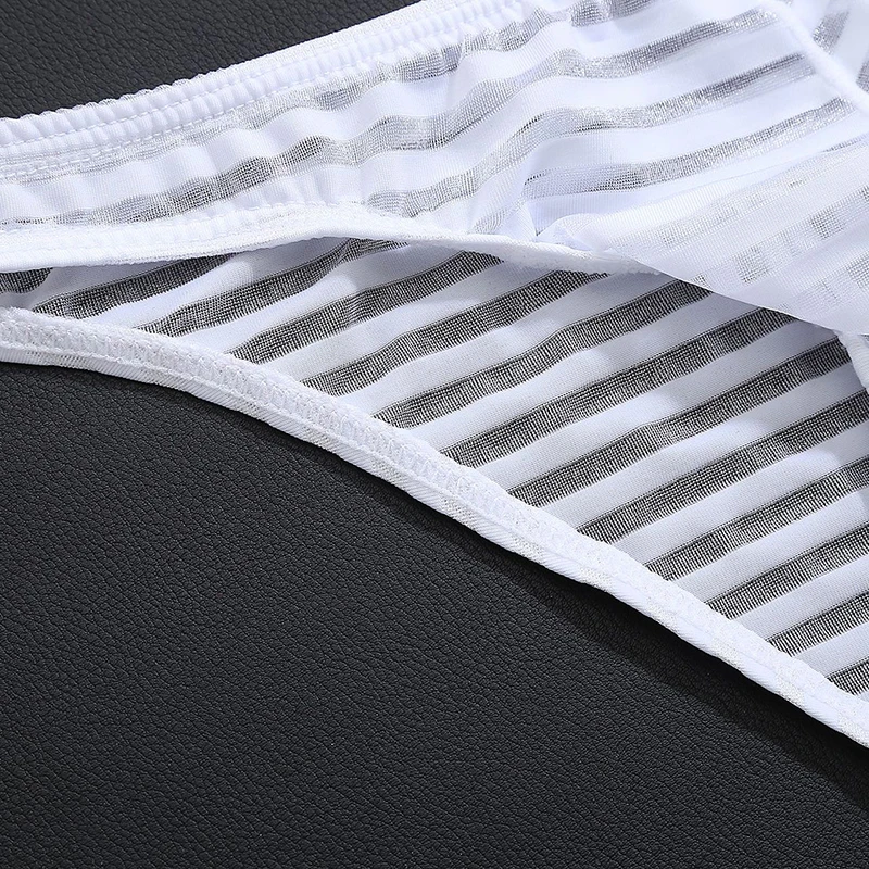 Briefs Men\\\'s Nylon+Spandex 1pcs Stylish Novelty Men\'s Mesh Underwear Boxer Briefs Low Waisted and Breathable Design