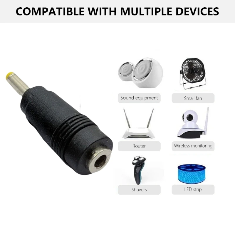 Máy tính xách tay động Bộ sạc DC3.5x1.35mm sang DC4.0x1.7mm Bộ chuyển đổi sạc Đầu chuyển đổi nguồn điện Bộ chuyển đổi màu đen