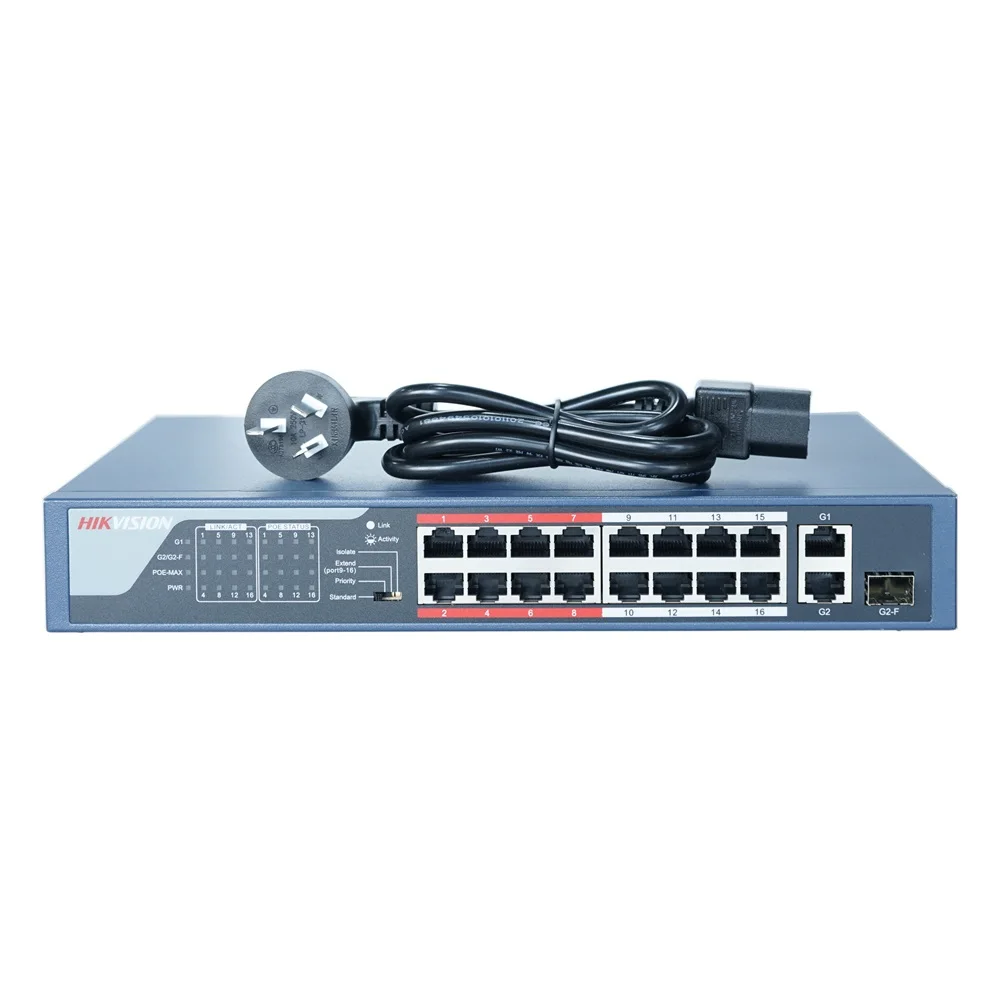 Imagem -05 - Hikvision-poe Lan Network Switch Ds3e0318p-e mb Desbloqueado 16ch Ds-3e0318p-e