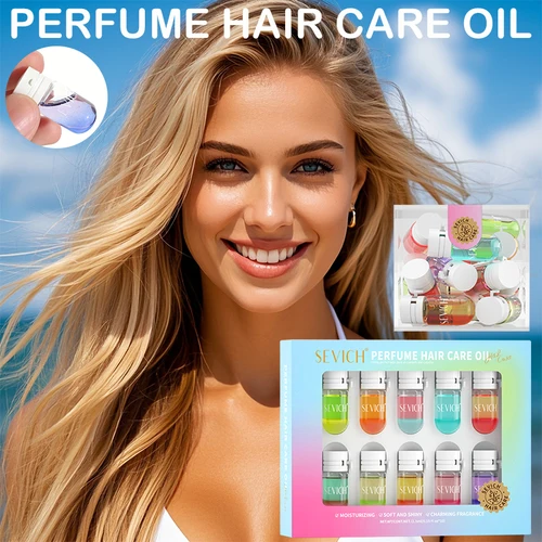 Imagen 1 del producto SEVICH Perfume para el cabello y aceite para el cabello 2 en 1 aceite para el cabello brillante no graso para protección contra el calor rizado Perfume para el cabello de verano de larga duración