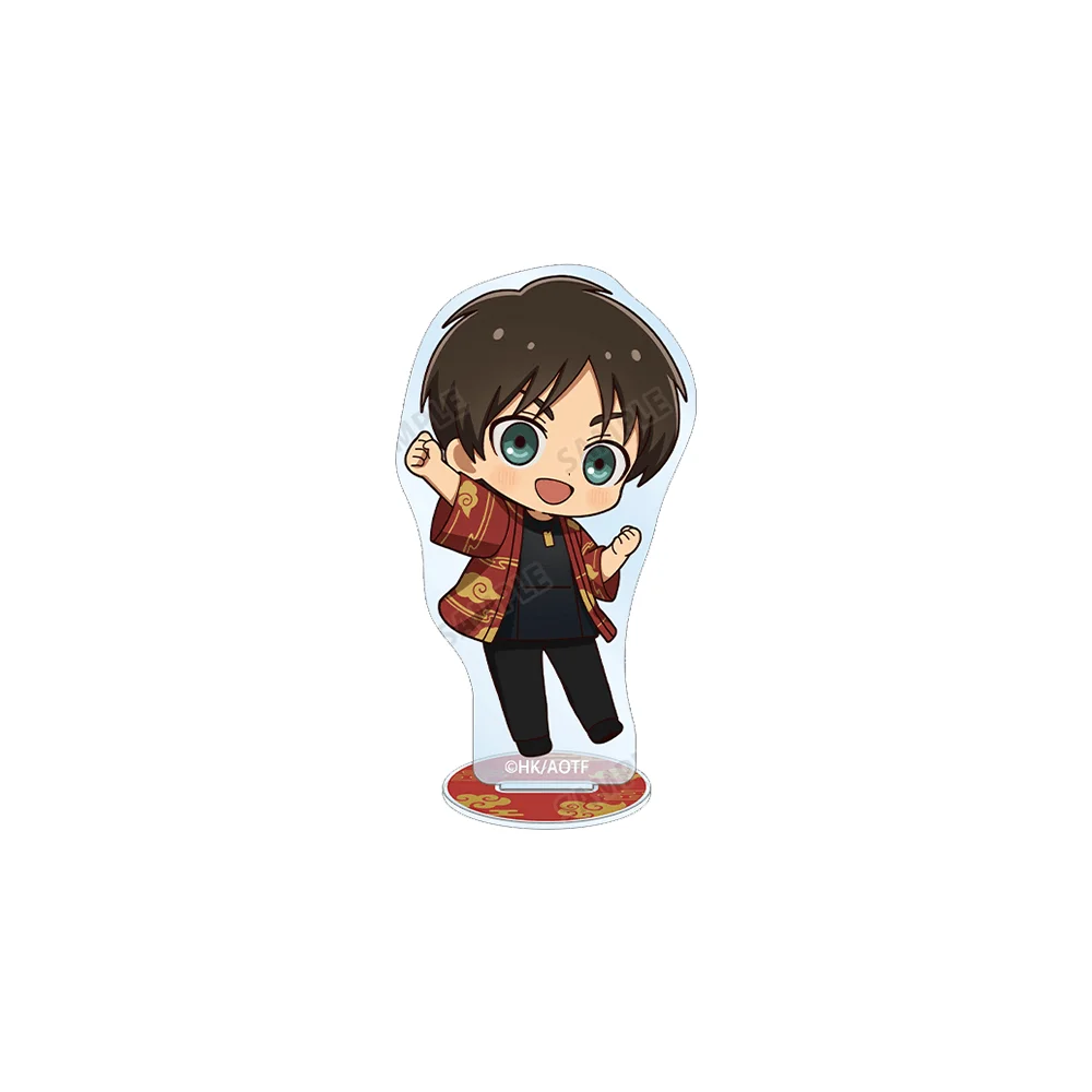 Attack on Titan Eren Yeager 10cm Acrylic Stand Keychain Figure Mini Desk Display Ornament Anime Fan Merch Toy Gift