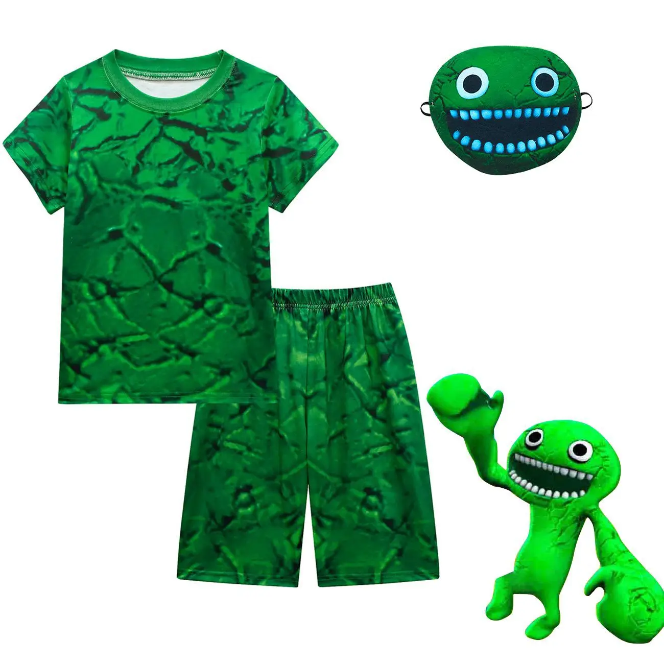 Banban of Garden Costume for Kids Cosplay Jumbo Josh Monster Long Tshirt + Pants + Mask Christmas Halloween and Masquerade Party