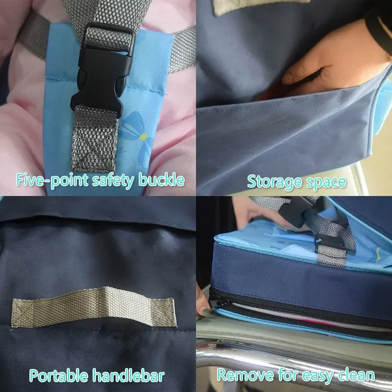 ポータブルベビーダイニングシートキッズ子供ブースターシートハイチェアクッションベビーチェアバッグ折りたたみ幼児旅行ブースターシート