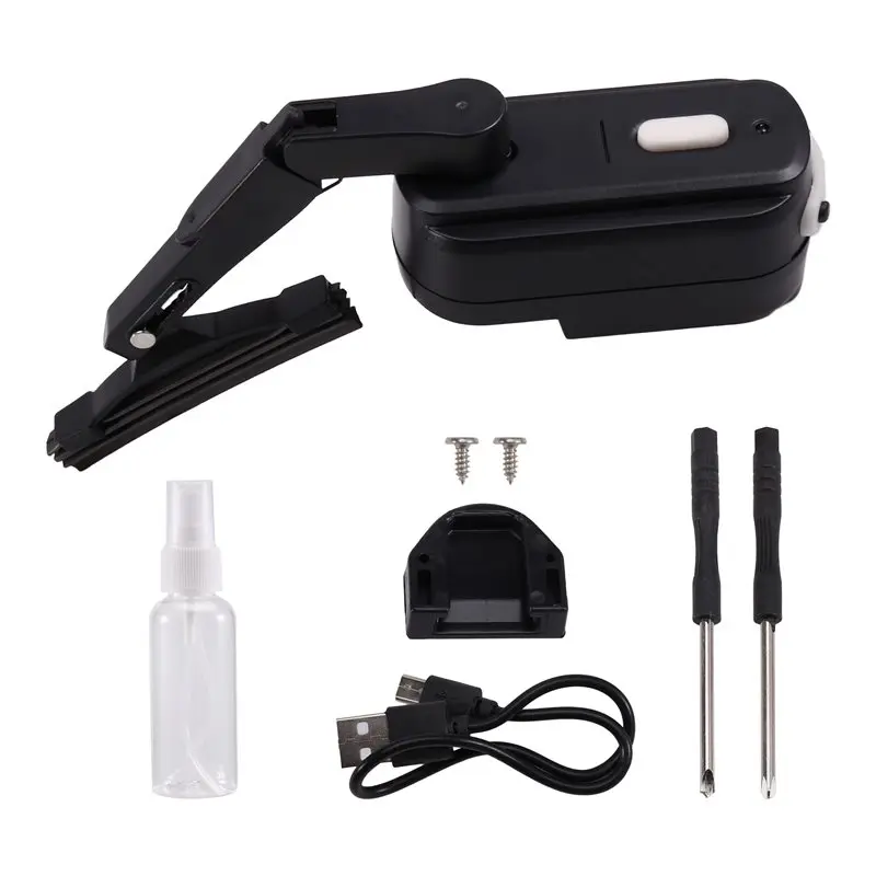 A33K-Rechargeable Motorcycle Helmet Wiper Universal Waterproof Helmet Windshield Wiper For Most Visor Helmet Electric Wiper 6
