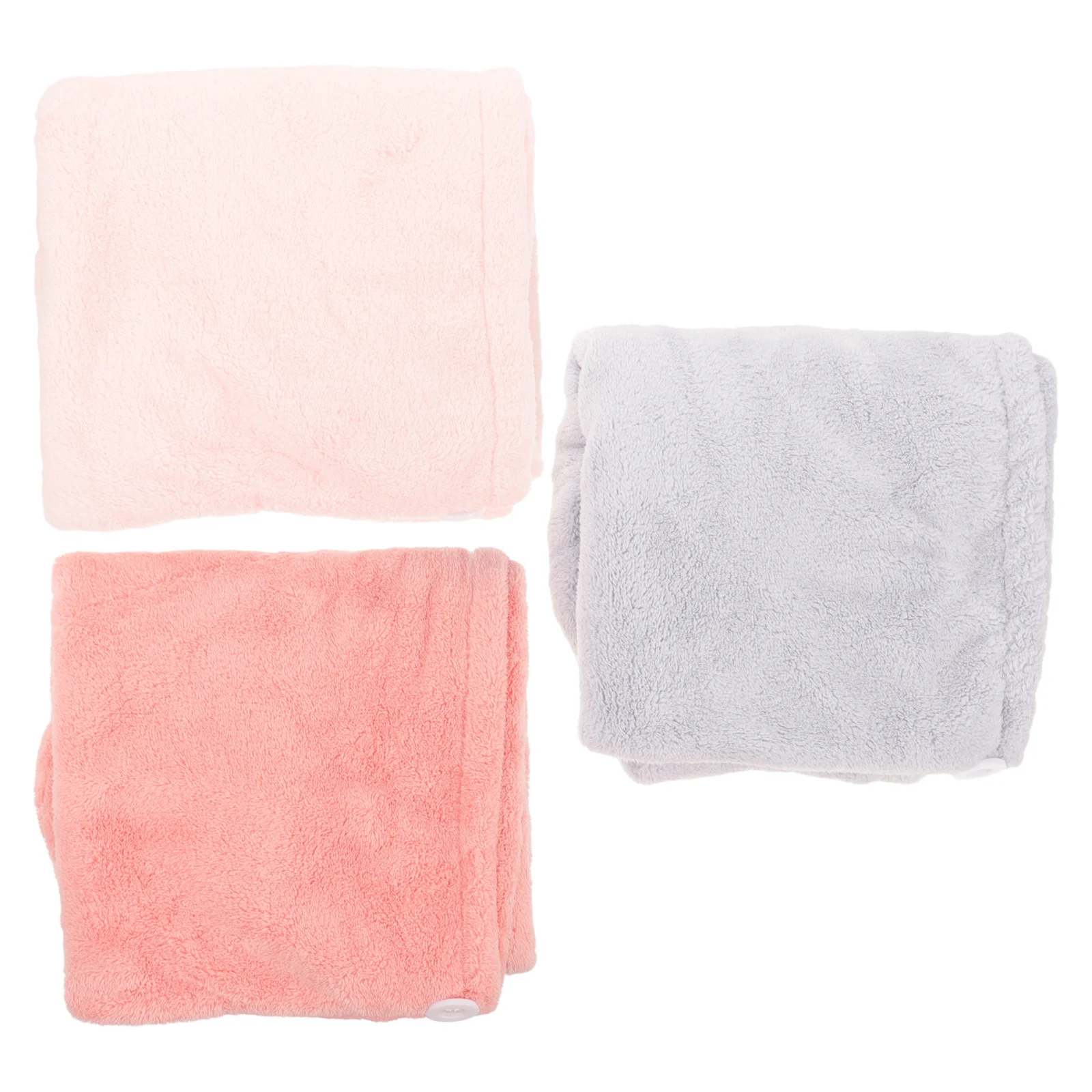 

3Pcs Fast Drying Hair Cap Coral Fleece Material Soft Absorbent Bath Towel for Home Shower Travel Daily Care Hair Drying Cap