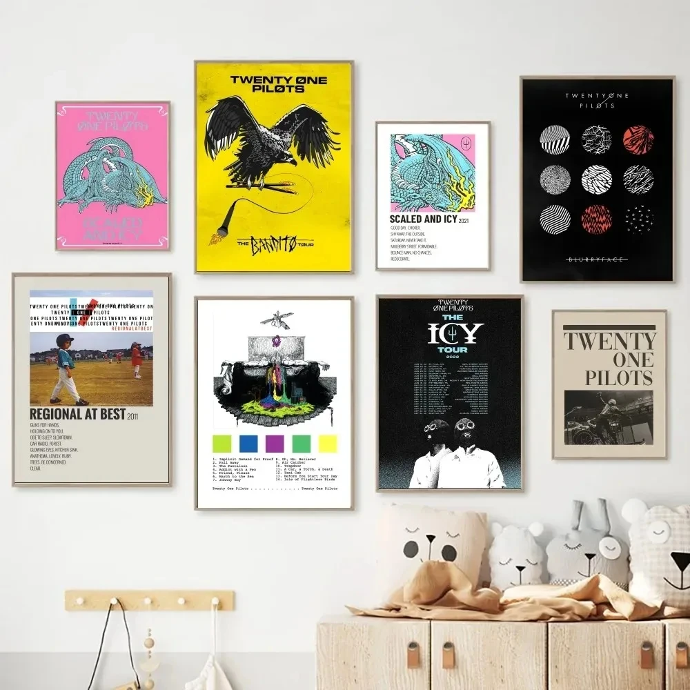 Twenty-One Pilot Classic Vintage Poster Eagle Picture Club Bar Wall Art Canvas Print Painting Nordic Living Room Home Decor