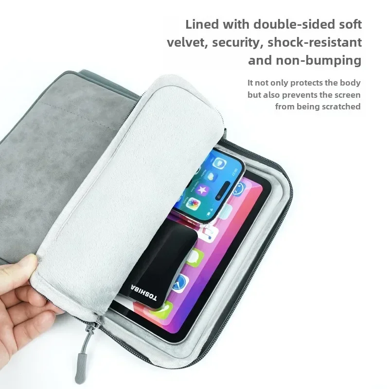 Fotografia 5: Bolsa para tablet, bolsa de 6-11 polegadas para ipad pro, samsung, xiaomi, lenovo, capa à prova de choque, portátil, bolsos, capas para tablet