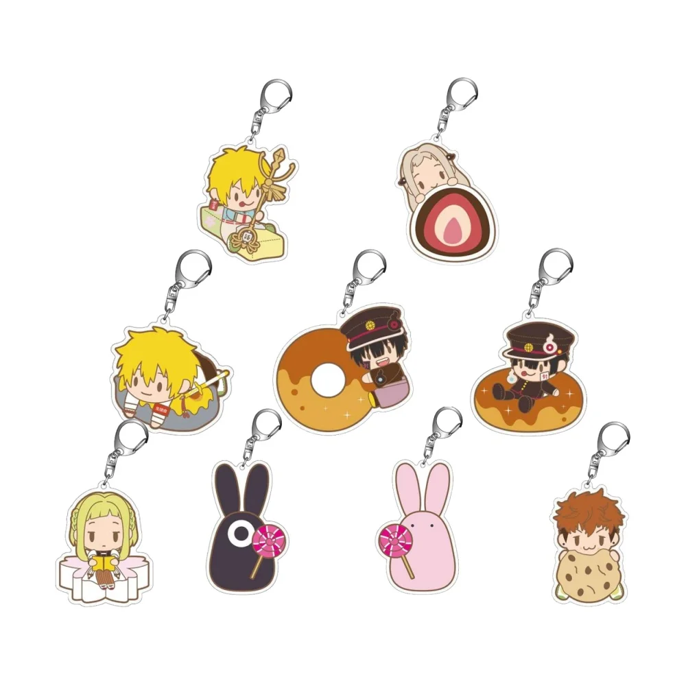 قوه شياو لوه أنيمي الطرفية مخزن Hanako-kun Nene Yashiro Kou Teru ميناموتو الحلويات الوقت سلسلة مفاتيح مصنوعة من الأكريليك قلادة هدايا الزينة #1