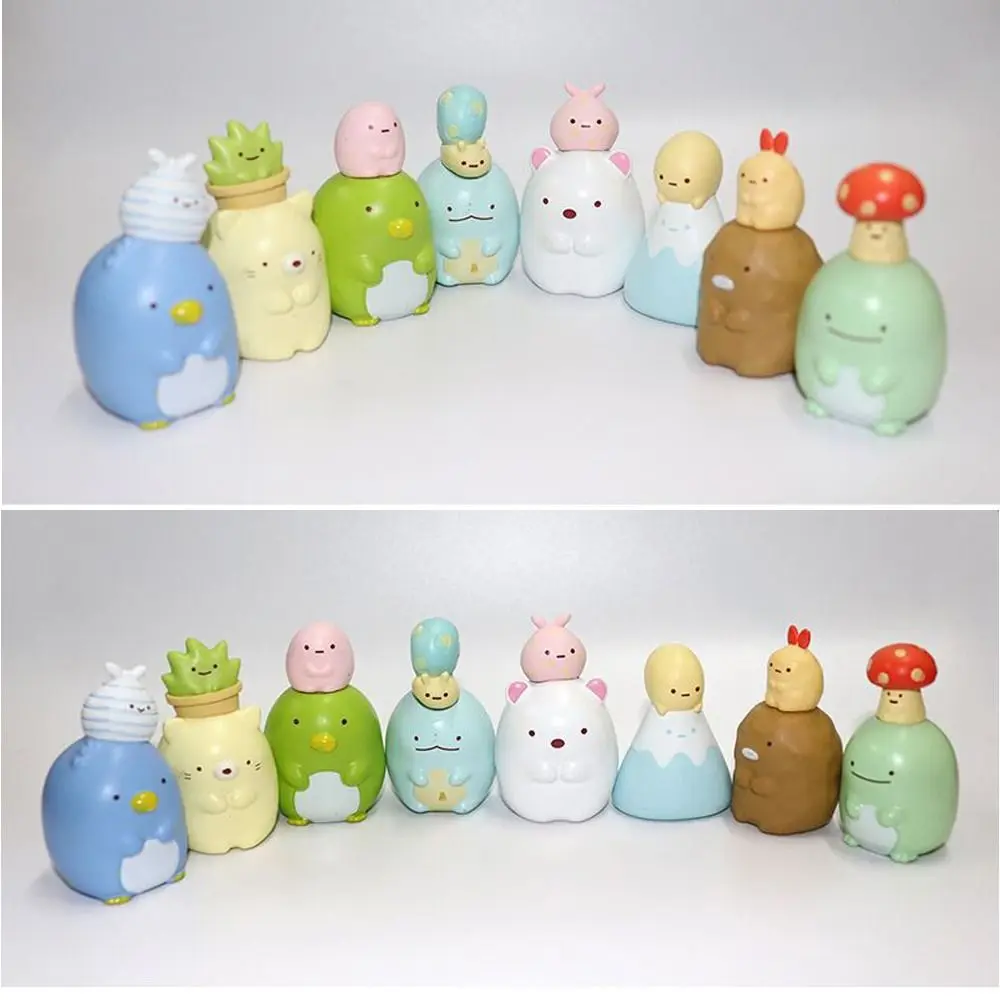 8 шт. Kawaii Sumikko Gurashi угловая кукла для существ DIY украшение дома миниатюрные поделки игрушка двойной штамп настольный аксессуар дети