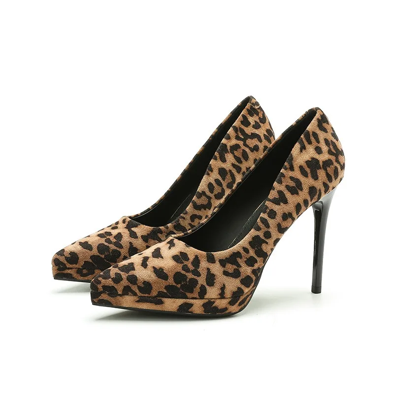 

2026 New Women Shoes Sexy Leopard Print Pointed Tip High Heels for Woman Elegant French Casual Shoe Designer Shoes Zapatos Mujer