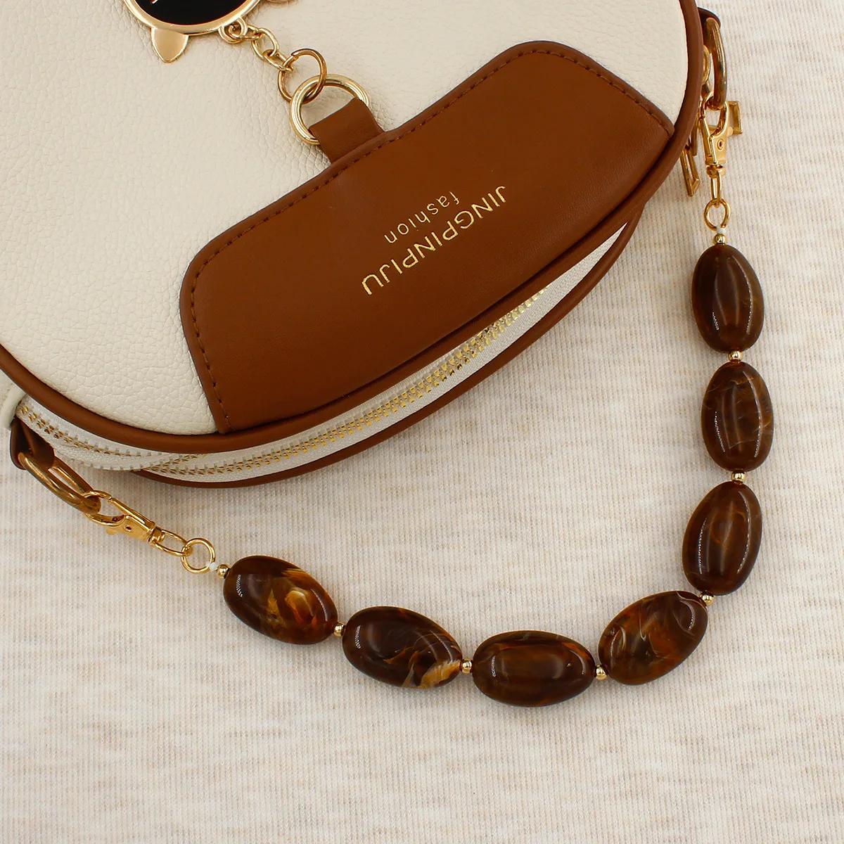 Acrylic Bag Chain Handbag Strap Girls Beaded Handheld Chain Replacement DIY Wristlet Purse Bag Decoration Hanging Accessory