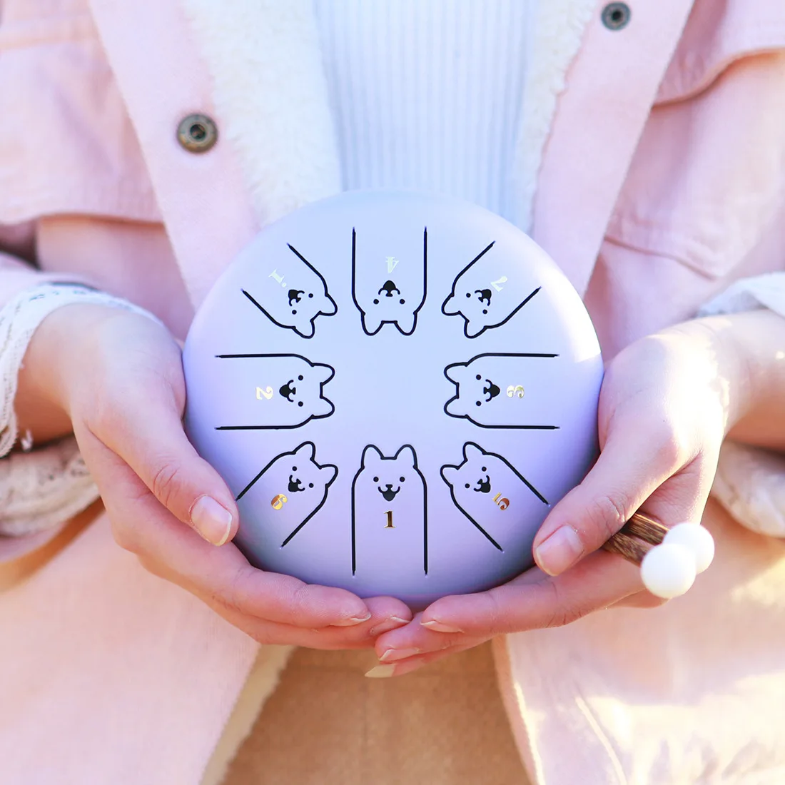 12 Zodiac Signs, Ethereal Drum, 5.5-inch Stainless Steel Sanskrit Drum, Steel Tongue Drum, Music Forgetting Worry Drum