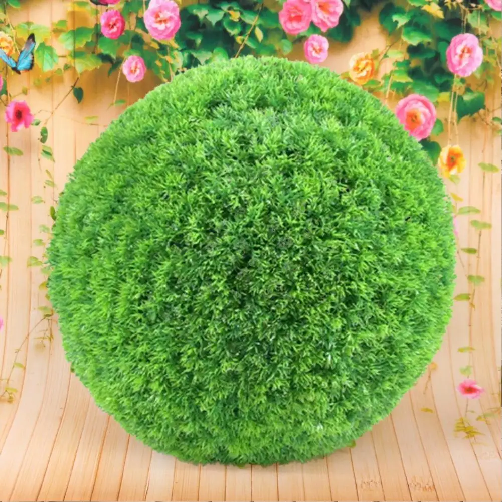 Plastic Plant Decoration Realistic Uv Resistant Boxwood Topiary Ball Decor for Outdoor Garden Porch Backyard Faux Green Leaves