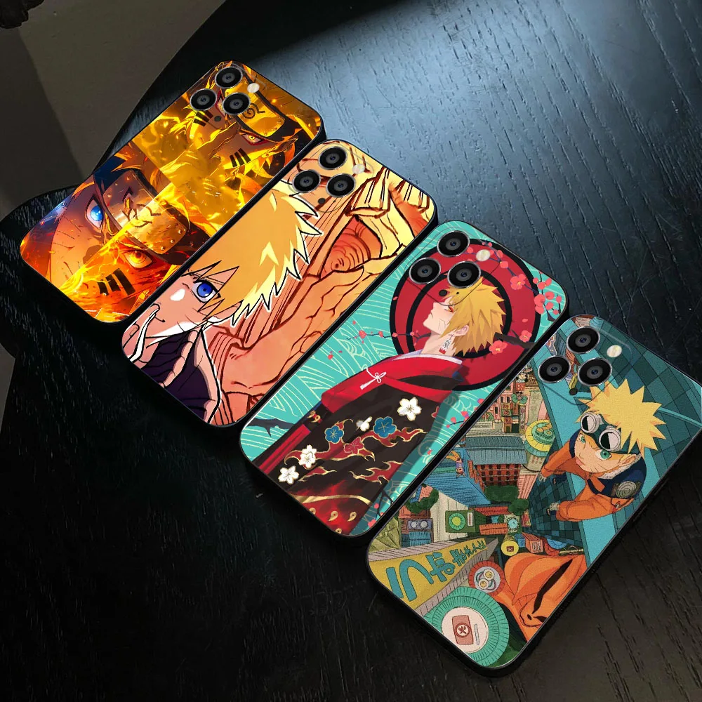 WBA-28  Anime N-Naruto Black Eagle Eye TPU Case For iPhone X XS XR 7 8 SE 11 12 Plus Pro Max