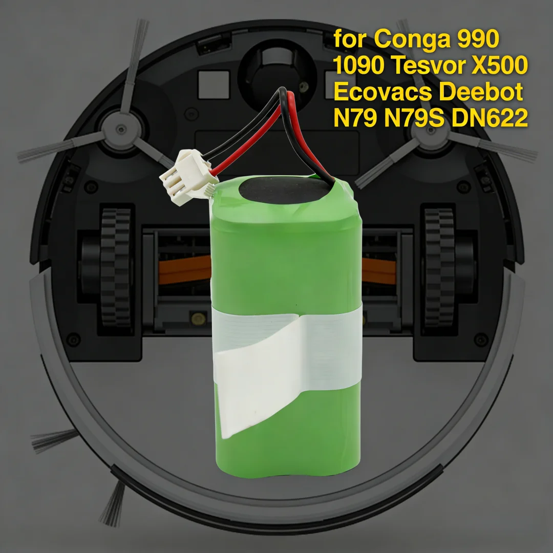 

For Conga 990 Ecovacs N79S Eufy RoboVac 11S Tesvor X500 DN622 1090 Vacuum Battery 14.4V 3500mAh/6800mAh Li-ion Replacement
