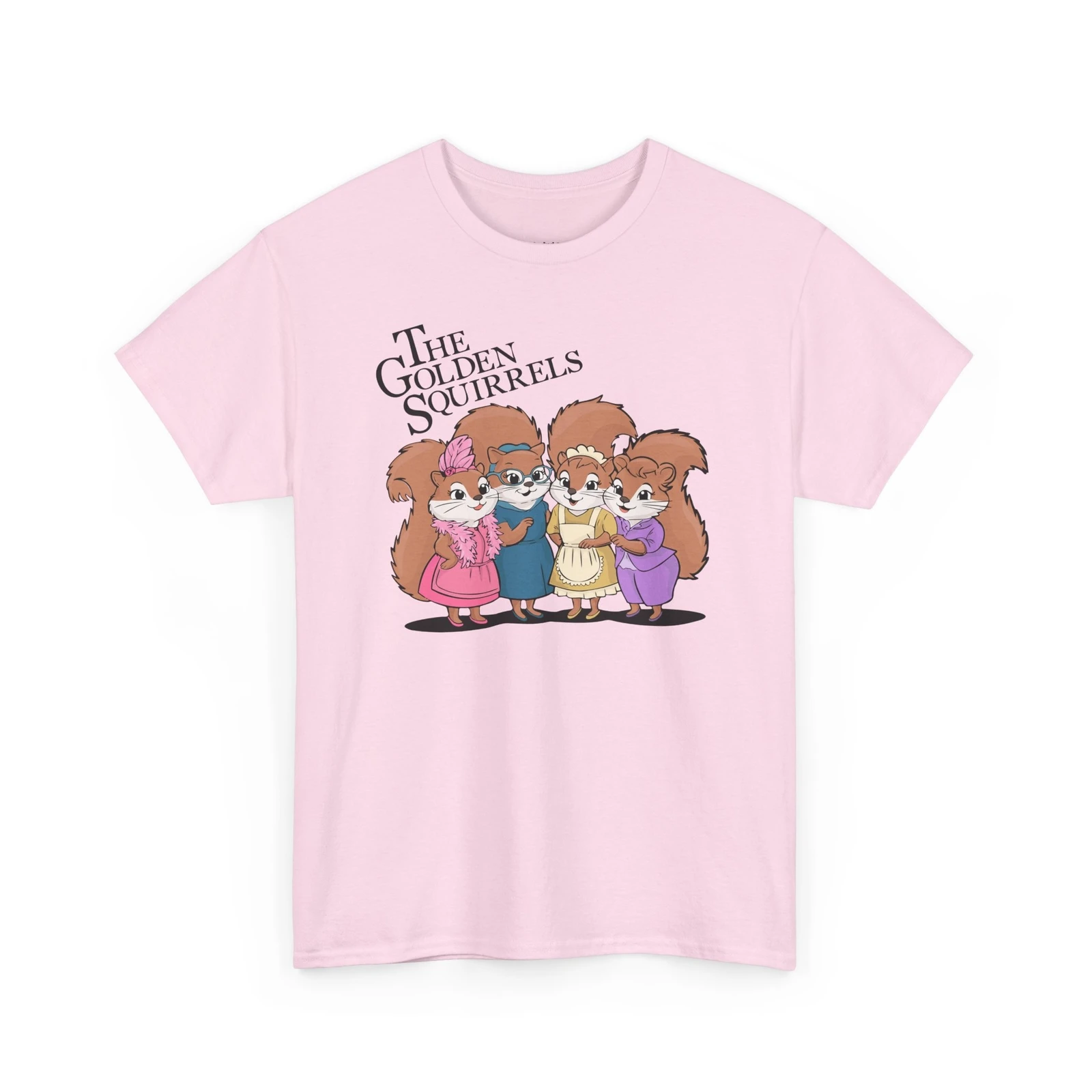 The Golden Squirrels Baumwoll-T-Shirt, lustige nostalgische 80er-Jahre-TV-Parodie, Eichhörnchen-Geschenke