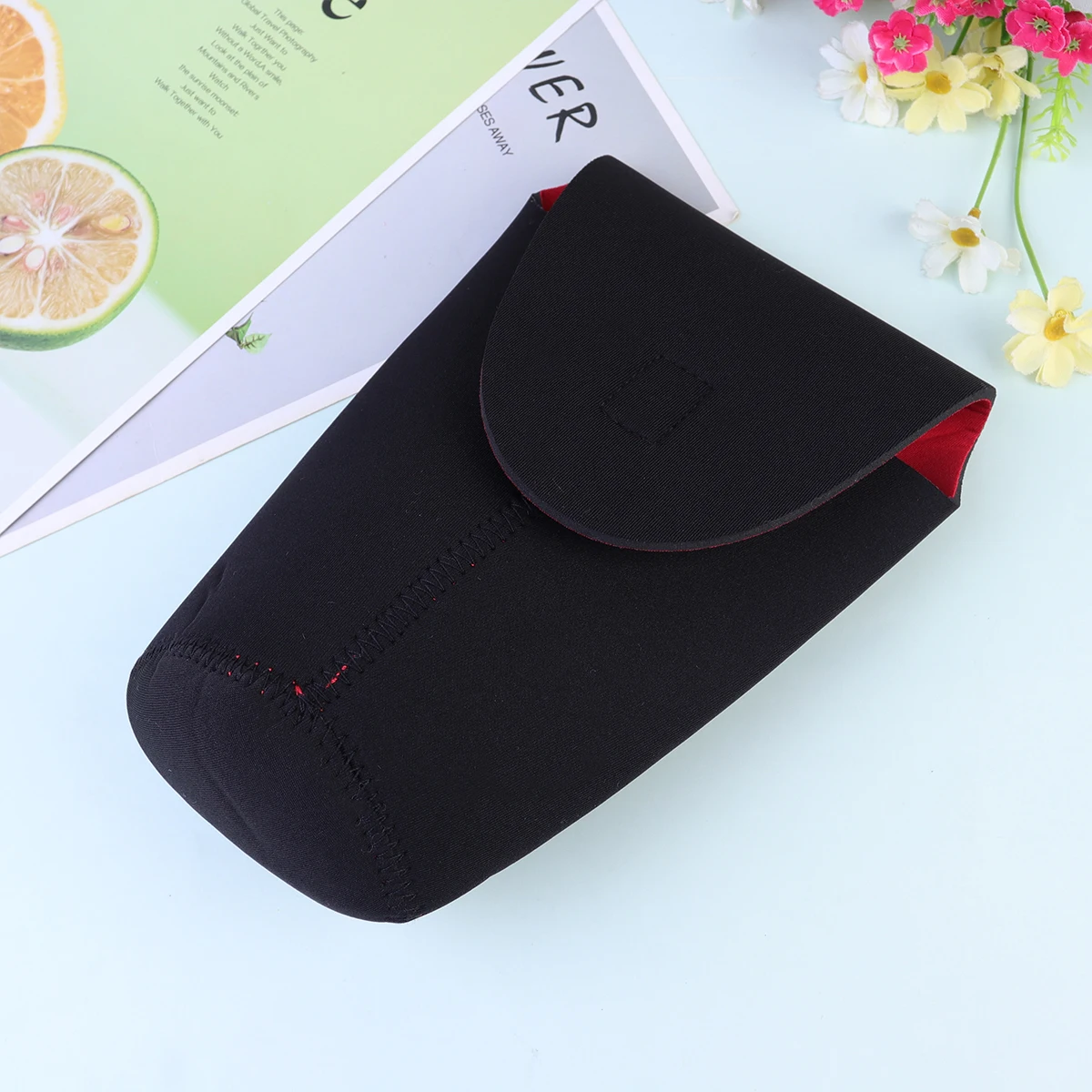 

2pcs Camera Lens Bag Lens Package Lens Sleeve Thickened Diving -resistant and Crash-proof (Black )