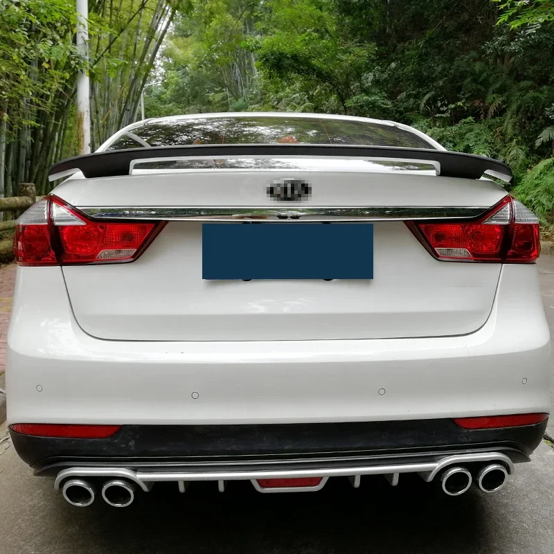 

Carbon Surface Sport Car Spoiler For KIA FORTE K3 Spoiler ABS Material Universal Car Refitt Accessorie Without Perforation