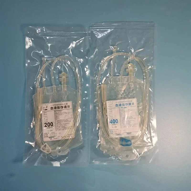 

3pcs Disposable plastic Blood Collection Bag Pet Medical Blood Transfusion Bag with Anticoagulant Blood Bag 200 ml 400 ml